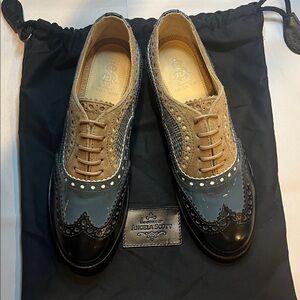 Mr. Doubt Plaid Colorblock Oxfords